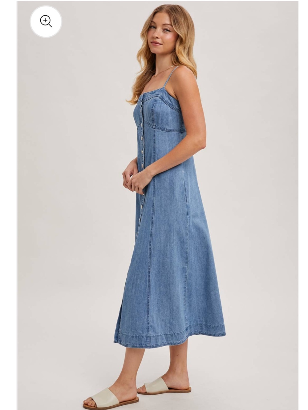 Denim Midi Dress - Picture 2 of 6